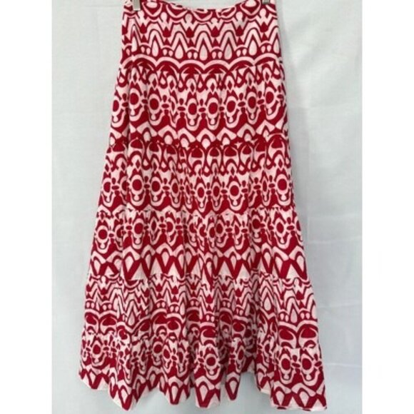 Ashley Stewart Red & White Sleeveless Dress Size 16 - 100% Cotton With Polyester - Picture 1 of 3